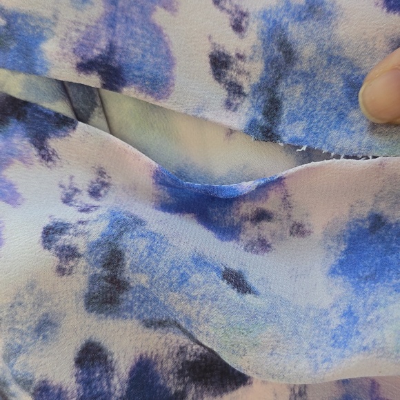 Isabel Marant Robe Fergie Silk Asymmetric Floral Dress Blue Size 40 - Picture 17 of 17